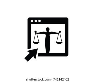 Law Web Logo Template Design Vector, Emblem, Design Concept, Creative Symbol, Icon