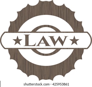 Law wooden signboards
