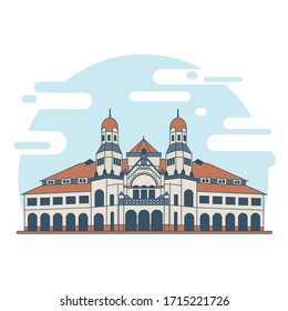 Lawang Sewu, Historical Building in Semarang, Indonesia.