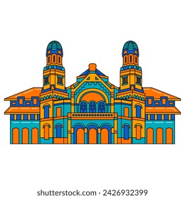 Lawang Sewu with vector illusttration