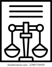 Lawful Basis Line Icon and Vector