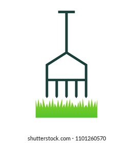 Lawn Aerate Icon. Lawn Care Clipart Isolated On White Background