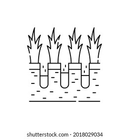 Lawn Aeration сolor Line Icon. Garden Service. Pictogram For Web Page, Mobile App, Promo. UI UX GUI Design Element. Editable Stroke.