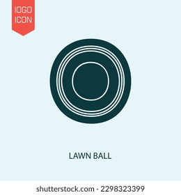 lawn ball design vector icon flat modern isolated illustration