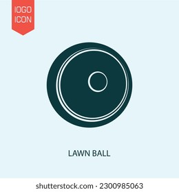 lawn ball design vector icon flat modern isolated illustration