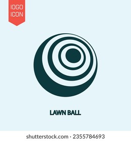 lawn ball design vector icon modern isolated illustration