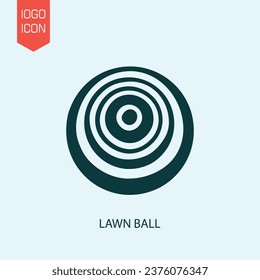 lawn ball design vector icon flat modern isolated illustration