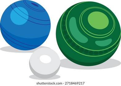 Lawn Boliches Bolas de desenho vetor.