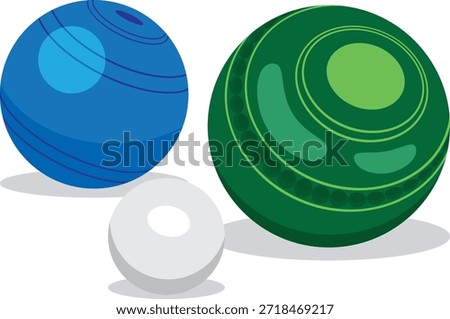 Lawn Bowling Balls vector drawing.