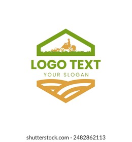 LAwn care badge Logo Vector Design