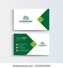 Tarjeta de trabajo Lawn Care - Creativa tarjeta de visita corporativa Plantilla de diseño moderno y limpio. Plantilla de tarjeta de visita creativa y limpia