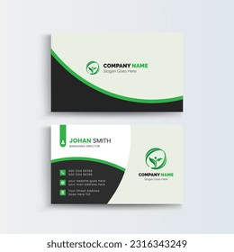 Lawn Care Clean and simple modern business card, Modern simple light business card template with flat user interface. Double-sided creative Lawn Care business card template