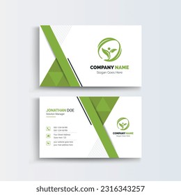 Lawn Care Clean and simple modern business card, Modern simple light business card template with flat user interface. Double-sided creative Lawn Care business card template
