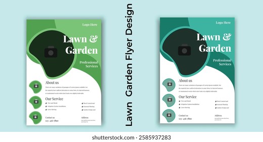 lawn care flyer design template. landscaping and gardening lawn care service flyer, poster, leaflet design lawnmower flyer template.