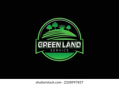  lawn care, grass trimming, landscape, grass, agriculture concept logo design