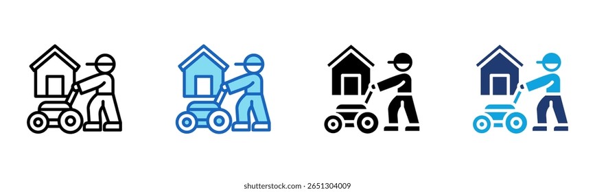 Ícone Lawn Care Ilustração de Vetor de Estilo Múltiplo