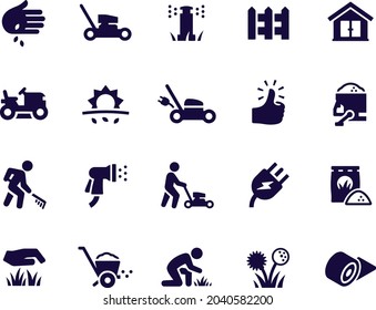 Lawn Care Icons Vector Design 