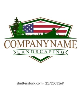 Lawn Care and Landscaping Logo