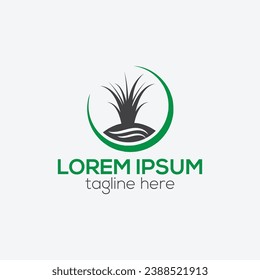 Lawn care logo. Creative mower - lawn care logo design service isolated logo vector