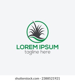 Lawn care logo. Creative mower - lawn care logo design service isolated logo vector