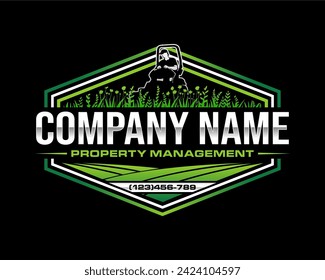 lawn care logo design creative idea vector design inspiration