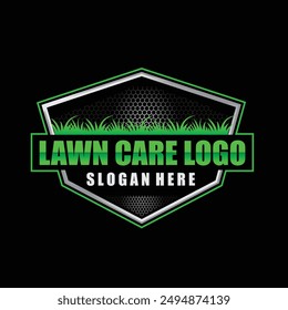 lawn care logo design with editable vector files