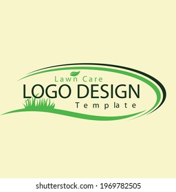 Lawn care logo design template, vector format.