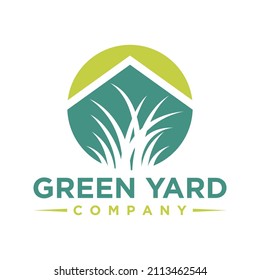 Lawn care logo design template vector