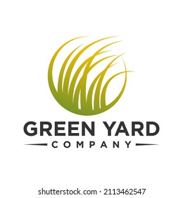 Lawn care logo design template vector