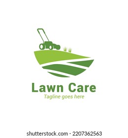 Lawn care logo design template