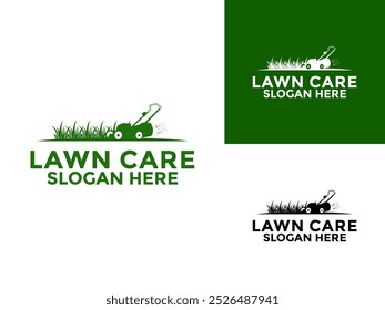 Lawn care logo design vector, landscape, grass concept logo design template