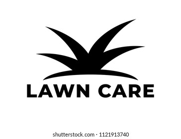 Lawn care logo vector. Lawn grass service vector logotype