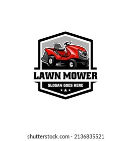 lawn care - lawn mower isolated logo vector