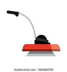 cuidado de césped y máquina de cortar aislada en ilustración vectorial de fondo blanco