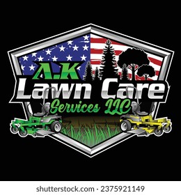 Lawn care and service isolated logo vector, this eye-catching logo is perfect for lawn care and services businesses