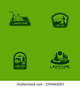 Lawn Care Service Logo Design Vector