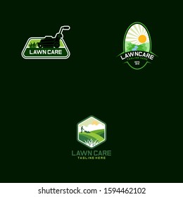 Lawn Care Service Logo Design Vector