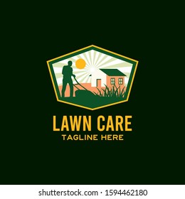 Lawn Care Service Logo Design Vector