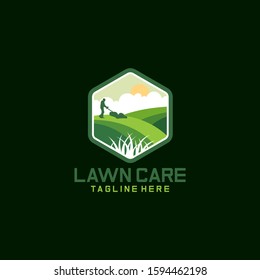 Lawn Care Service Logo Design Vector