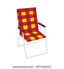 lawn chair design vector flat modern isolated illustration