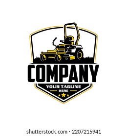 lawn cleaning vehicle lawnmower Logo