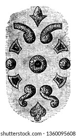 It is a lawn design with central access point to other features of the landscape. The grass looks good on its own and connects roads. The result is charm and efficient use of garden space, vintage