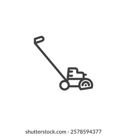 Lawn Edger line icon. linear style sign for mobile concept and web design. Lawn mower outline vector icon. Symbol, logo illustration. Vector graphics