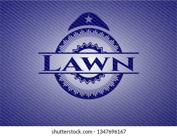 Lawn emblem with jean high quality background