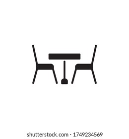 lawn furniture icon glyph vector. isolated on white background