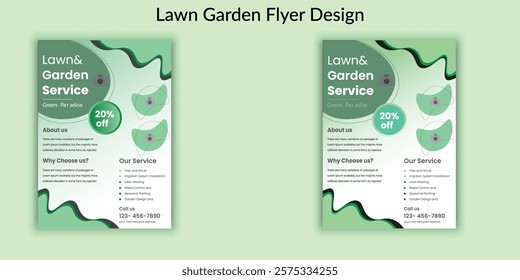 Lawn Garden Flyer Design Template