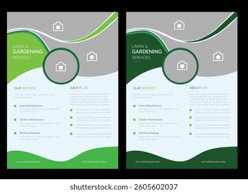 
Lawn and gardening service flyer design template. Tree and gardening service poster leaflet design. lawnmower flyer template.

