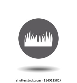 lawn grass icon vector on white background, isolated