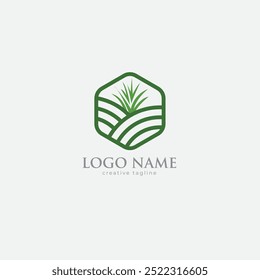 Lawn Grass Logo, garden, leaf, green, lawn logo fully editable vector template