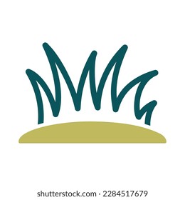 Rasengras, Vektorsymbol einzeln. Gazon unterschreibt. Graph Symbol für Landwirtschaft, Garten und Pflanzen Website und Design, Logo, App, UI